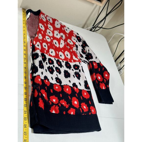 Cabi Sweater Womens Small Upbeat Cardigan Floral Stripe V‎ Neck Cozy Fall 6163 - Picture 10 of 10